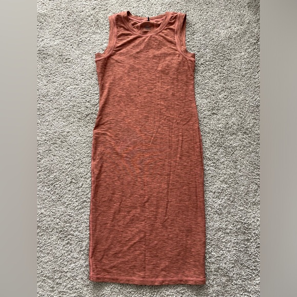 Prana | Vertex Midi Bodycon Midi Dress Light Burnt Orange | Size XS - Picture 1 of 5